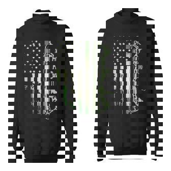 Patriotic Bowhunting Usa Flag Bow Archery Deer Hunting Wild Sweatshirt | Mazezy