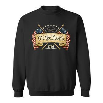 Patriotic Two Flags 1776 2026 We The People Sweatshirt - Thegiftio UK