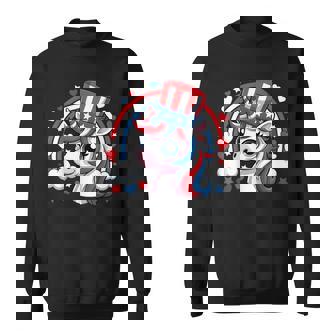 Patriotic Unicorn Veterans Day Red White Blue Usa Americorn Sweatshirt | Mazezy