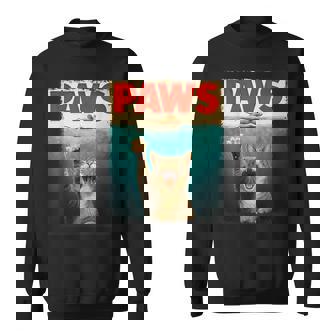 Paws Parody Cat Mouse Humorous Cat Chasing Mouse Kitten Sweatshirt | Seseable FR