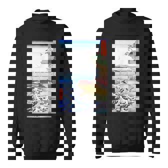 Paysage De Montagne Asiatiqueintage Japonais Ukiyo-E Woodblock Sweater e - Cadeauxyz