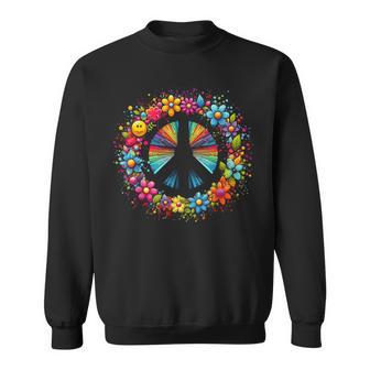 Peace Love Hippie Retro Tie Dye Années 60 70Intage Graphique Sweater e - Cadeauxyz