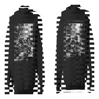 Perros Gángster En Coche Fumando Pitbulls Con Armas Humor Camisa de entrenamiento - Regaloses