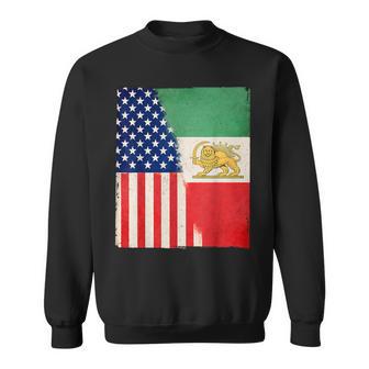 Persian American Flag Usa Persia Roots Heritage Sweatshirt - Thegiftio UK