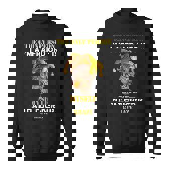 The Only Person I'm Afraid Of Is Myself Skull Saying Sweatshirt - Seseable