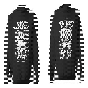 Pickups And Dogs Make Life Better Pickup Truck Sweatshirt - Thegiftio