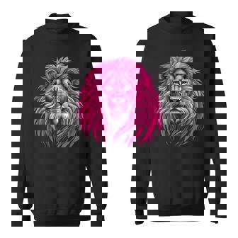 Pink Lion Breast Cancer Awareness Survivor Warrior Sweatshirt | Mazezy