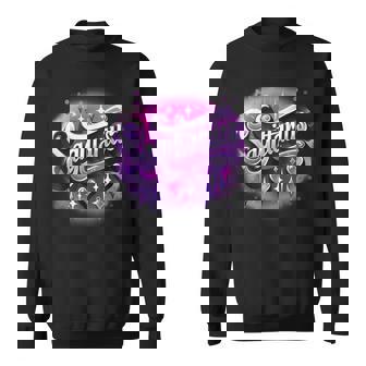 Pink And Purple Sagittarius Zodiac Star Sign Sweatshirt - Thegiftio