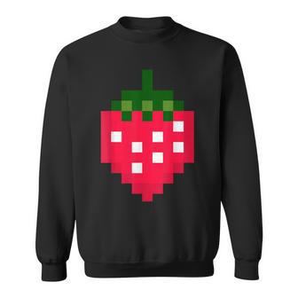 Pixel Strawberry 80S Video Game Halloween Costume Easy Group Sweatshirt - Thegiftio UK