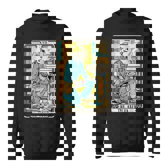 The Plumber Plumbing Tarot Card Skeleton Pipefitter Sweatshirt | Seseable CA