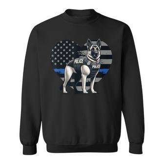 Police K9 Police Dog Police Flag Sweatshirt - Thegiftio UK