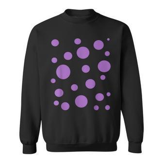 Polka Dot Purple Bubble Dalmatian Simple Abstract Sweatshirt - Thegiftio UK