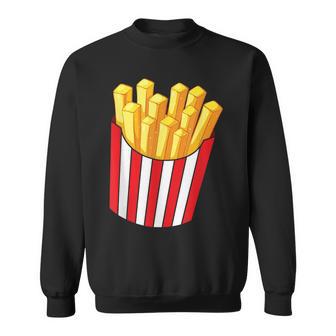 Pommes Frites Pommes Liebhaber Fast Food Fritte Rot Weiß Sweatshirt - Geschenkecke