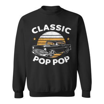 Pop Pop Vintage Retro Classic Car Lover Enthusiast Sweatshirt - Thegiftio UK