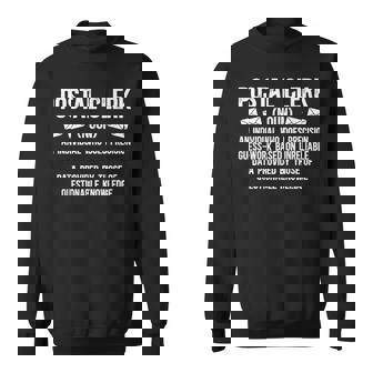 Postal Clerk Definition Post Office Clerk Postal Clerks Sweatshirt - Monsterry