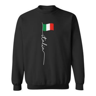 Poste De Bandera De Italia Elegante Bandera Italiana Patriótica Camisa de entrenamiento - Regaloses