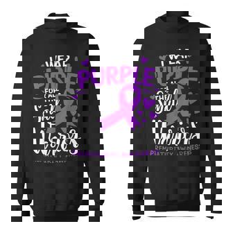 Prematurity Awareness I Wear Purple For All Preemie Warriors Sweatshirt - Monsterry