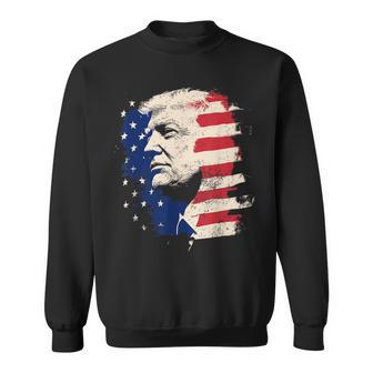 President Trump Portrait Vintage Sweatshirt - Monsterry