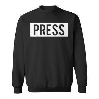 Press Journalist Palestine Press Palestinian Press Sweatshirt | Mazezy