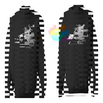 Pride Rainbow Cats Prisma Progressive Rock Artrock LGBTQ Tank Top Sweatshirt Unisex | Mazezy