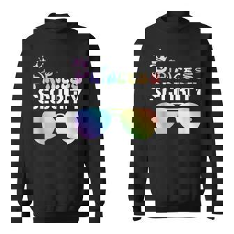 Princess Security Squad Crown Matching Sunglasses Birthday Sweatshirt - Seseable