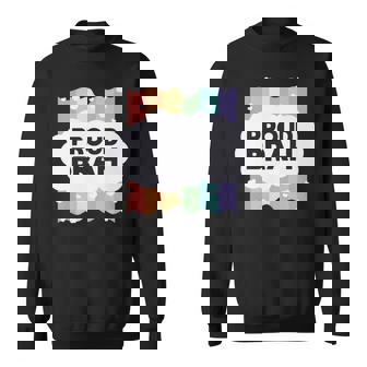 Proud Brah ゲイプライドフラッグ ジェンダー平等 パステルブラ 長袖tシャツ スウェットシャツ - Kawaiitshirt