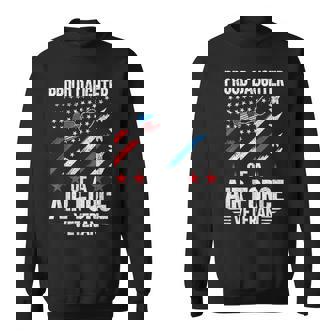 Proud Daughter Of A Air Force Veteran Daughter Veteran Day Sweatshirt - Thegiftio