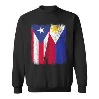 Puerto Rico Philippines Half Flag Puerto Rican Filipino Sweatshirt - Thegiftio