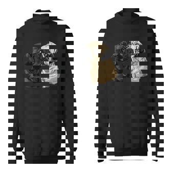 Pug Dog Face Colorful Portrait Animal Cute Pug Lover Sweatshirt | Seseable UK