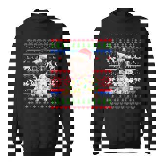 Pull De Noël En Forme De Carlin Lumineux Sweater e - Cadeauxyz