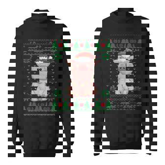 Pull De Noël Moche Avec Bonnet De Père Noël Pour Amoureux Des Cochons Sweater e - Cadeauxyz