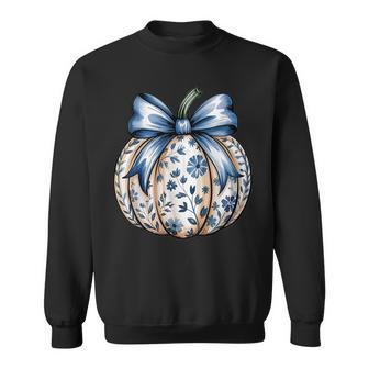 Pumpkin Aesthetic Chinoiserie Coquette Trendy Toile De Jouy Sweatshirt - Thegiftio UK