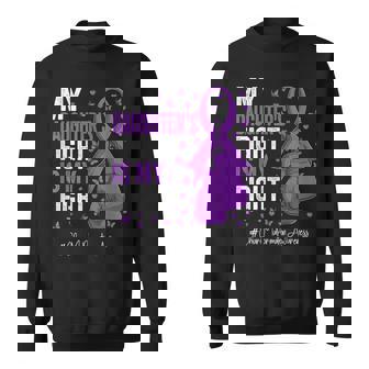 Purple Ribbon Daughter Chiari Malformation Awareness Small Black Sweatshirt - Thegiftio