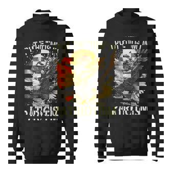 I Put The “Tism” In Patriotism Retro Eagle Raccoon Usa Flag Sweatshirt - Monsterry