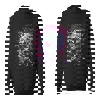 Quelette Tête De Mort Motard Crâne Punk Rock Manche Longue Sweater e - Cadeauxyz