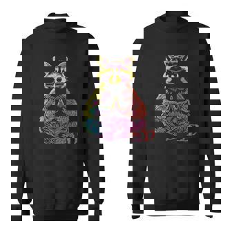 Raccoon Meditating Animal Meditation Zen Yoga Yogi Sweatshirt - Thegiftio