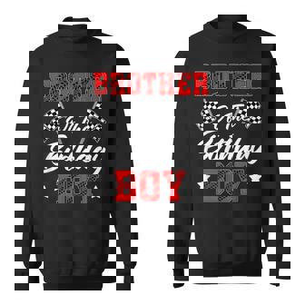 Race Car Brother Of The Birthday Boy Racing Family Pit Crew Sweatshirt | Mazezy