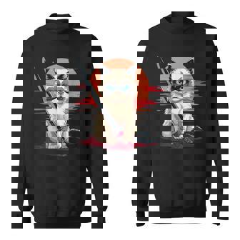 Ragdoll Catamurai Japonés Kawaii Ninja Cat Camisa de entrenamiento - Regaloses