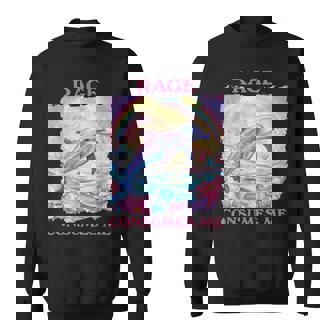 Rage Consumes Me Retro Dolphin Meme Weird Sweatshirt | Seseable CA