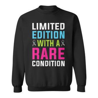 Rare Disease Awareness Day 2026 Rare Condition Zebra Ribbon Sweatshirt - Thegiftio