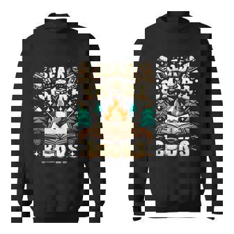 Read More Books Camping Outdoors Travel Campfire Smores Sweatshirt | Seseable FR