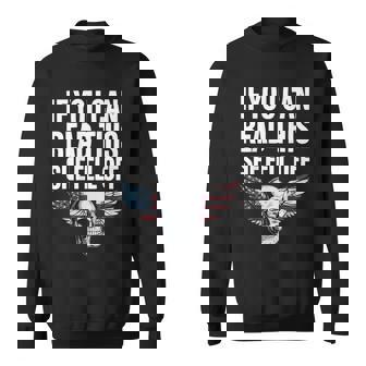 If You Can Read This She Fell Off Biker Motorcycle Sweatshirt - Monsterry
