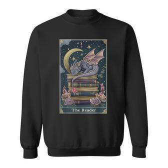 The Reader Tarot Card Book Dragon Romantasy Fantasy Bookish Sweatshirt - Thegiftio