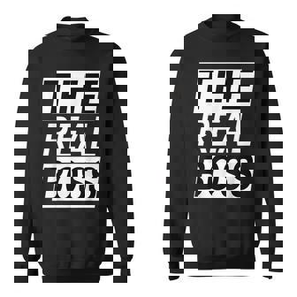 The Real Boss Partnerater Kind Pärchen Paar Sweatshirt - Seseable