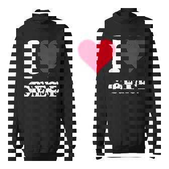 Red Heart I Love Greece Sweatshirt | Mazezy