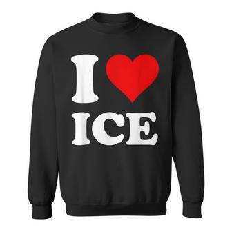 Red Heart I Love Ice Sweatshirt - Thegiftio UK