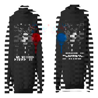 Red White Blue Golf Patriotic Golf 4Th Of July Golf Outfits Sweatshirt - Thegiftio