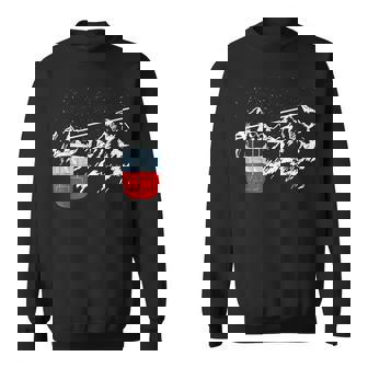 Remontées Mécaniques Gondole Avec Étoiles Montagne Sweater e - Cadeauxyz