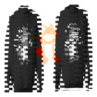 Renard Jouant De La Flûte Pour Flûtiste Sweater e - Cadeauxyz