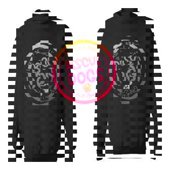 Rescatado Perro Pata Animal Refugio Trabajador Rescate Perro Papá Camisa de entrenamiento - Regaloses